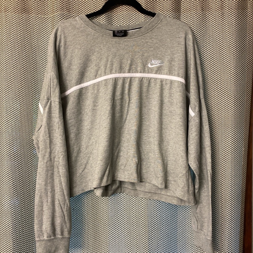 Grey Nike Crop Top